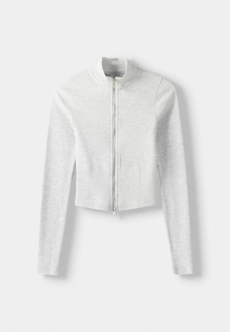 Bershka Bershka LONG SLEEVE - Cardigan - mottled grey Kostenloser Versand