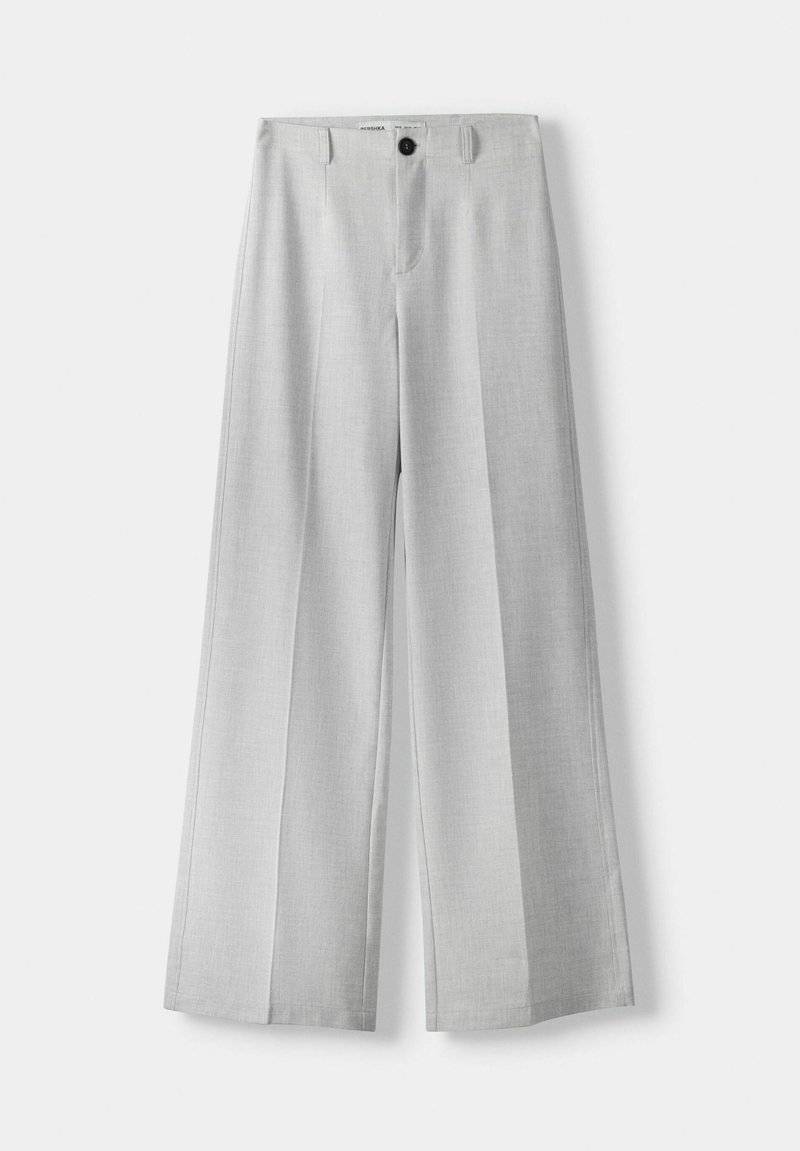 Bershka Bershka WIDE TAILORED - Trousers - mottled grey Sonderangebot