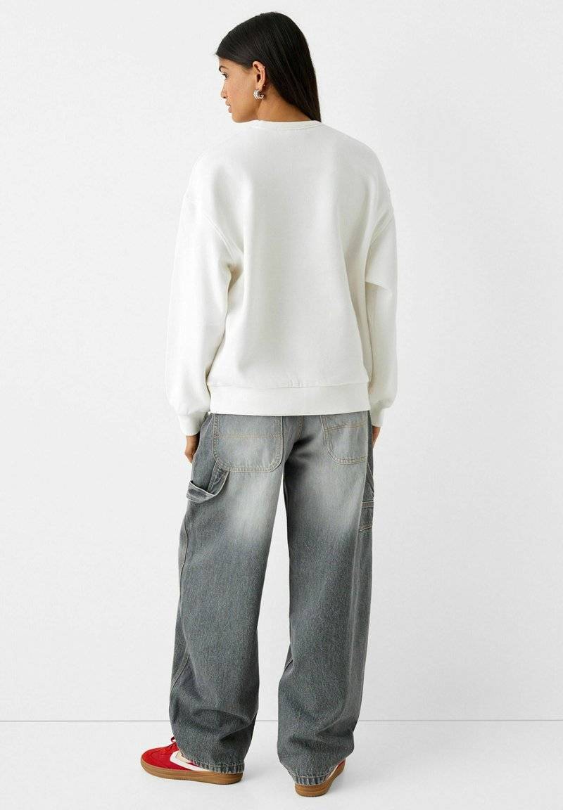 Bershka Bershka Sweatshirt - white Rabatt