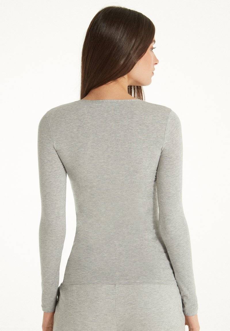 Tezenis Tezenis STRETCH ROUND-NECK - Long sleeved top - grigio melange chiar Versandkostenfrei
