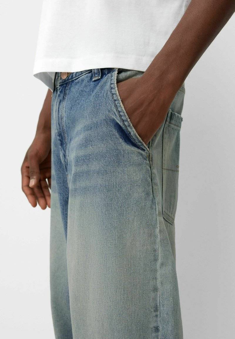 Bershka Bershka Relaxed fit jeans - blue grey Preisnachlass