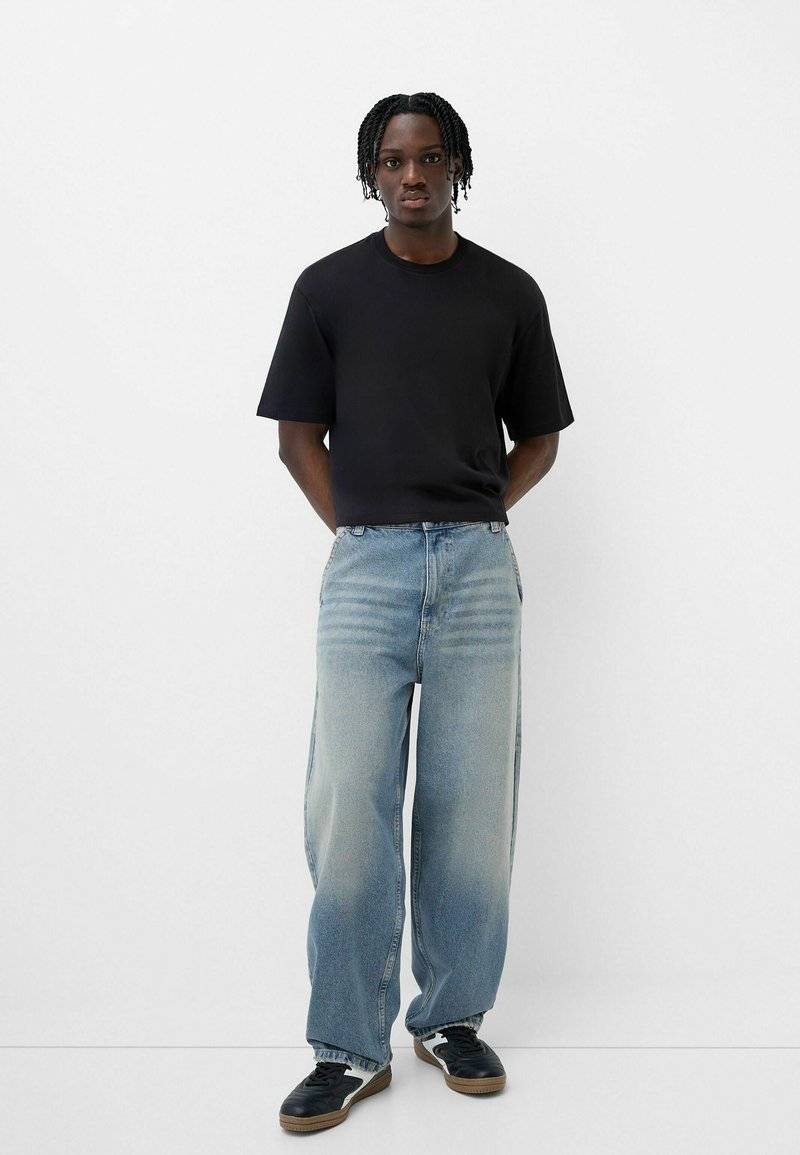 Bershka Bershka Relaxed fit jeans - blue grey Preisnachlass