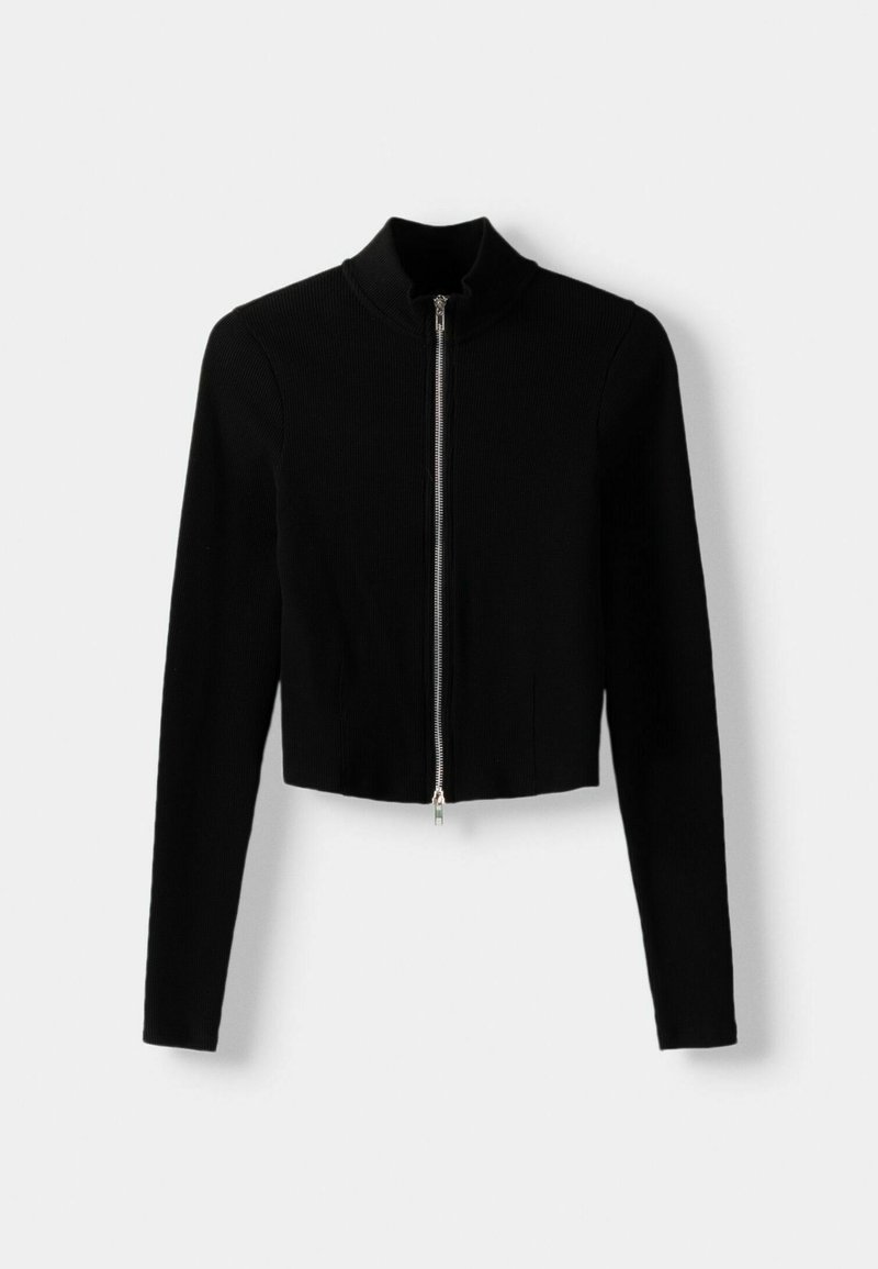 Bershka Bershka LONG SLEEVE - Cardigan - black Black Friday