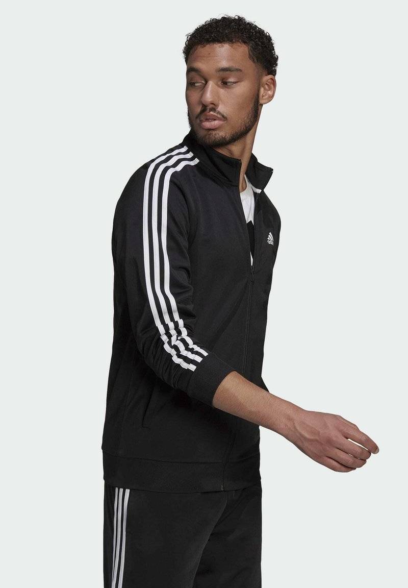 adidas Sportswear adidas Sportswear ESSENTIALS WARM-UP REGULAR 3-STRIPES - Training jacket - black Riesige Rabatte