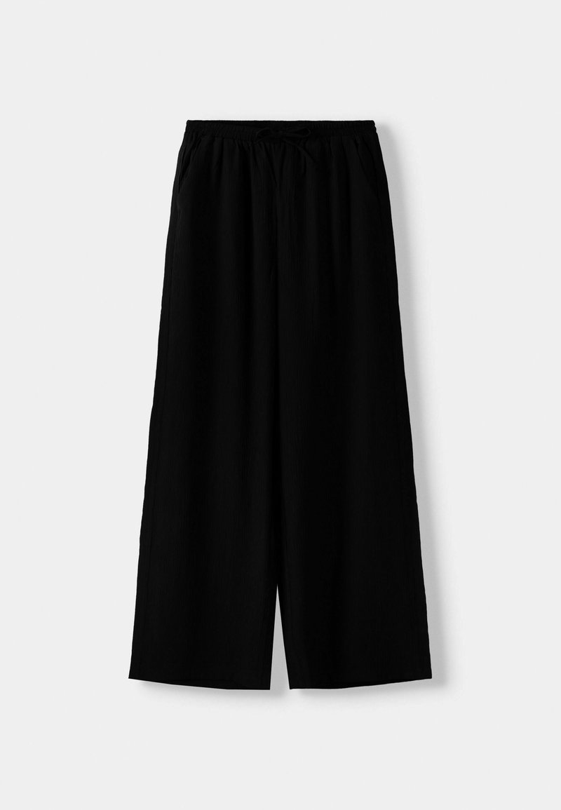 Bershka Bershka Trousers - black Kostenloser Versand