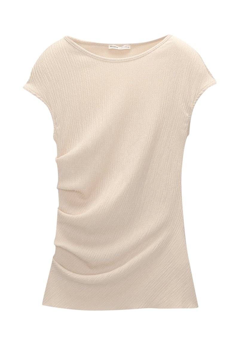 PULL&BEAR PULL&BEAR GATHERED SLEEVELESS - Blouse - beige Sonderangebot