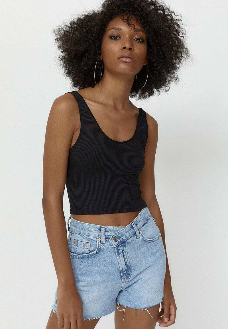 Stradivarius Stradivarius 3 PACK - Top - black Versandkostenfrei