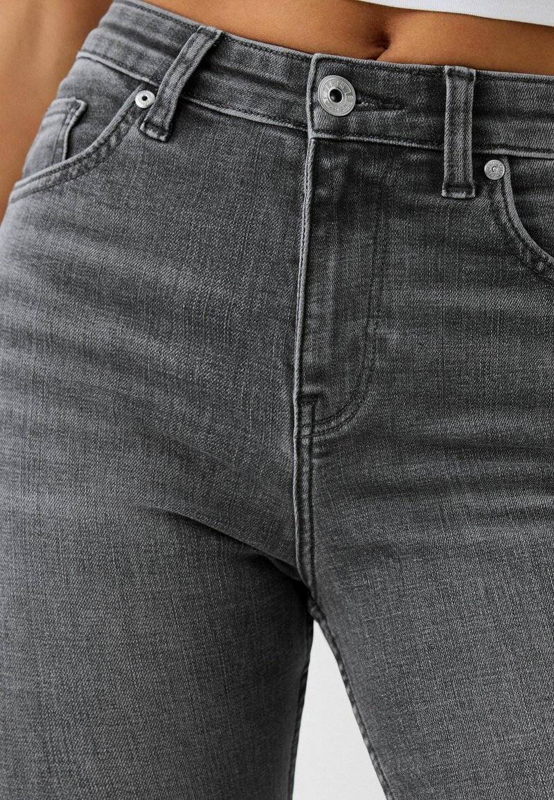 Bershka Bershka SUPER - Jeans Skinny Fit - mottled dark grey Flash Sale