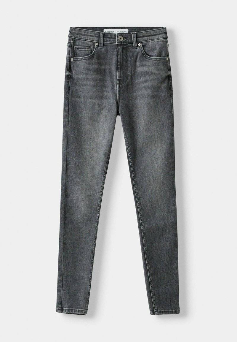 Bershka Bershka SUPER - Jeans Skinny Fit - mottled dark grey Flash Sale