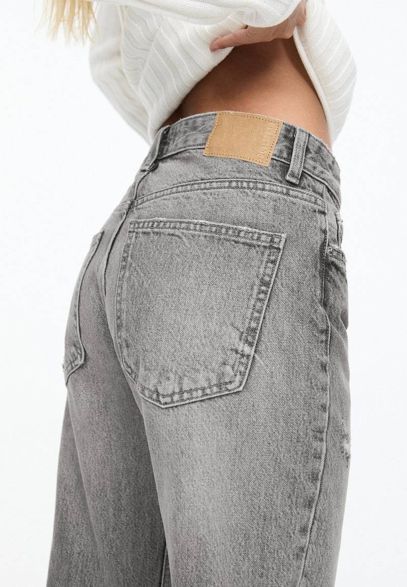 PULL&BEAR PULL&BEAR MID - Straight leg jeans - grey Online Shopping