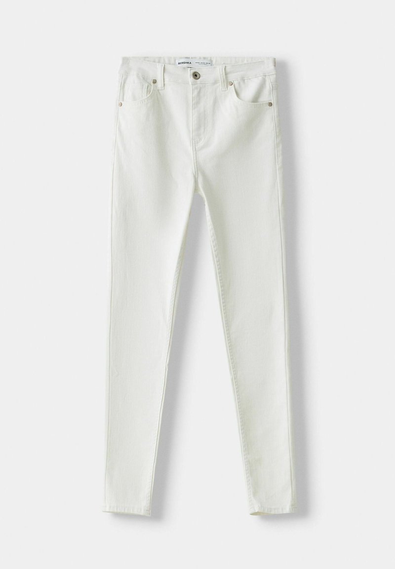Bershka Bershka SUPER - Jeans Skinny Fit - white Preisnachlass
