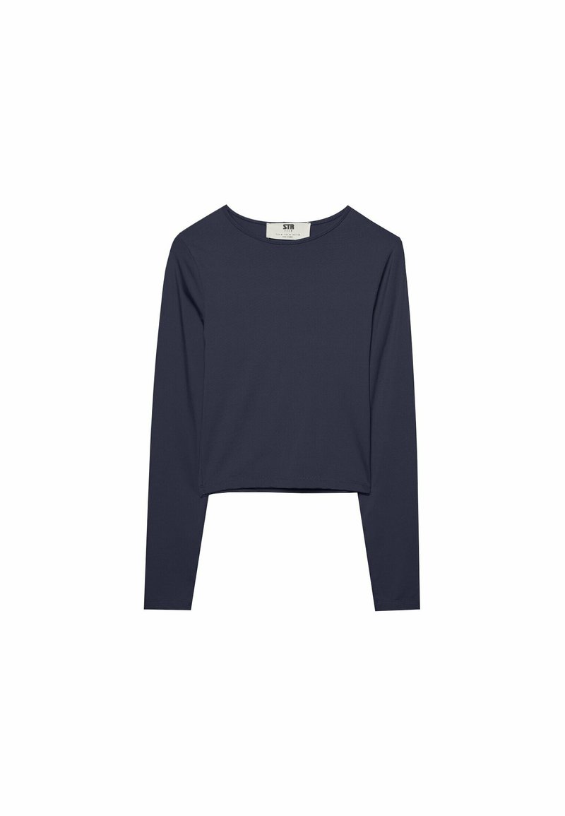 Stradivarius Stradivarius Long sleeved top - dark blue Saisonschlussverkauf