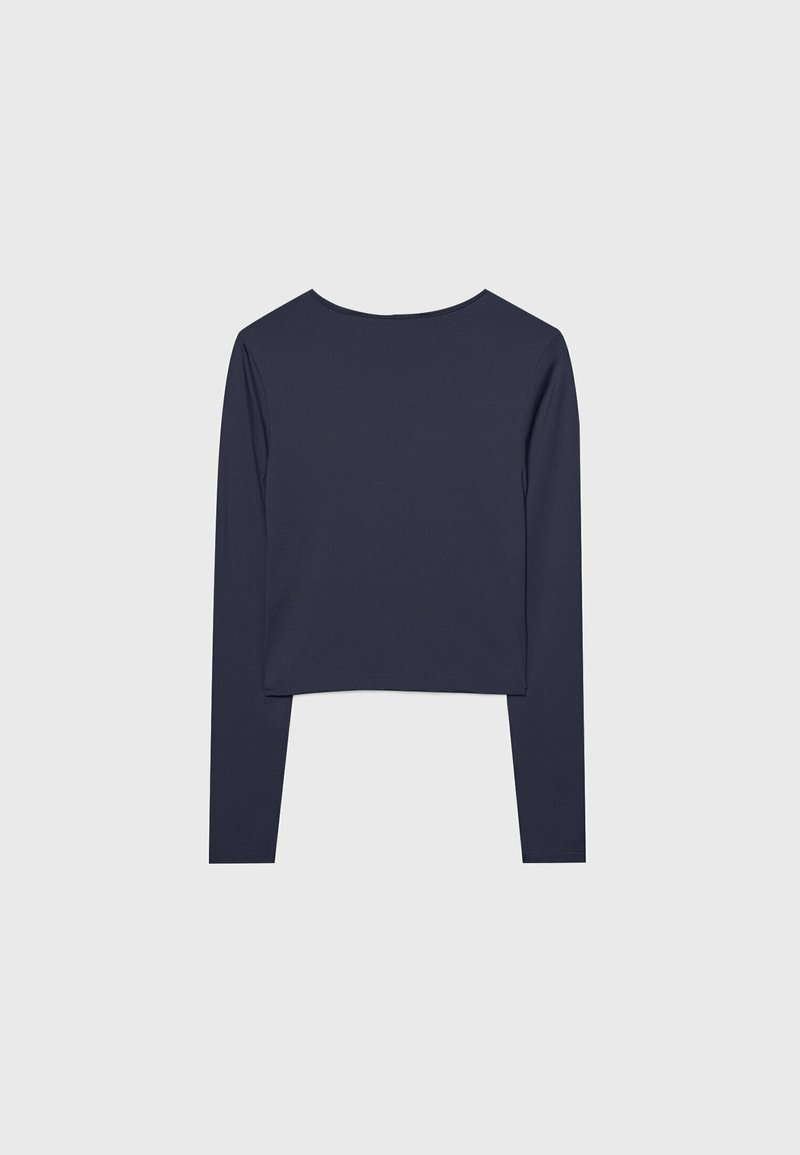 Stradivarius Stradivarius Long sleeved top - dark blue Saisonschlussverkauf