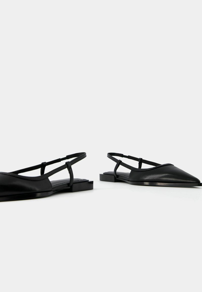 Bershka Bershka POINTED - Slingback ballet pumps - black Discount Store für neue Produkte