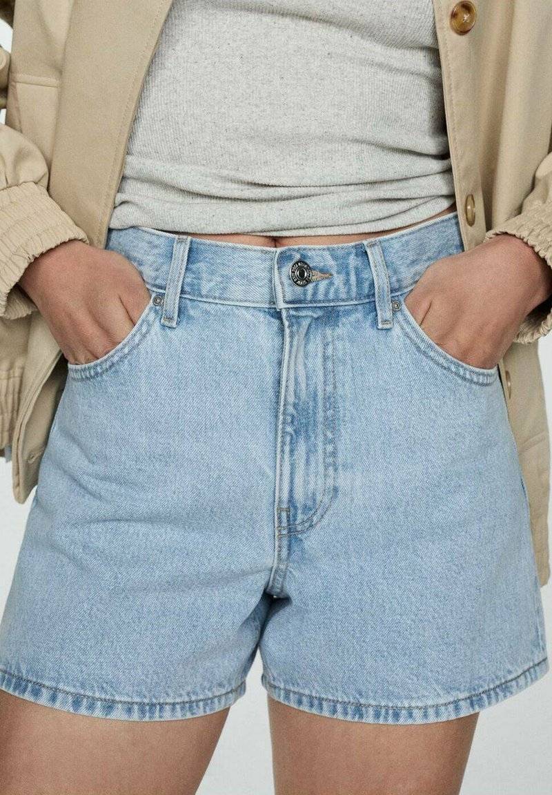 Mango Mango Denim shorts - light blue Begrenztes Angebot