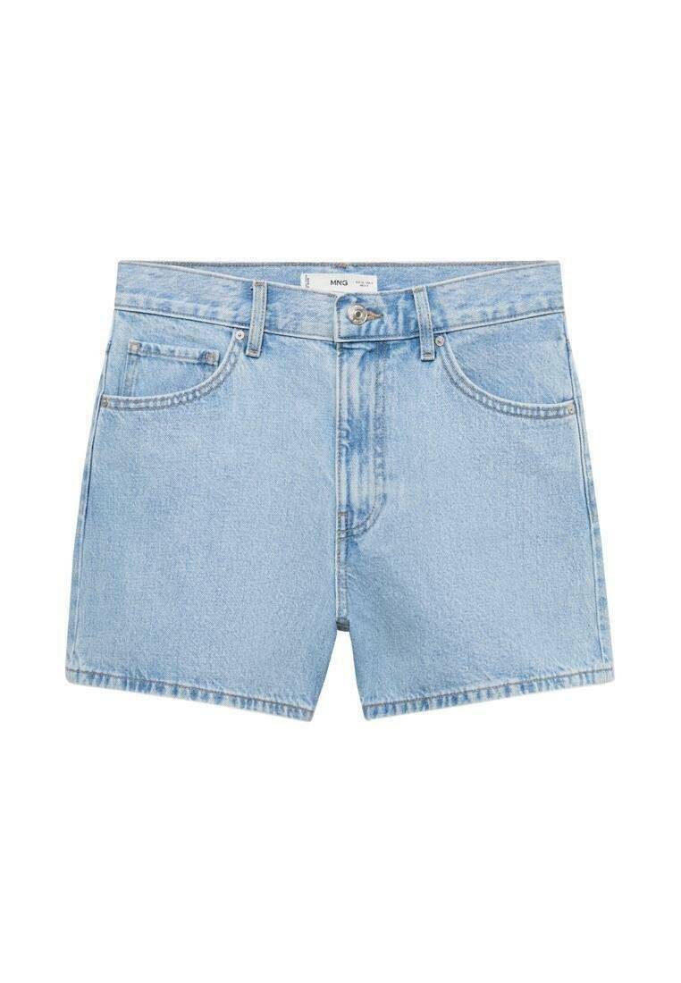 Mango Mango Denim shorts - light blue Begrenztes Angebot