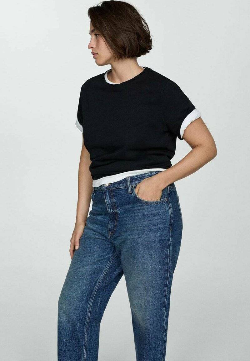 Mango Mango Relaxed fit jeans - bleu foncé Preisnachlass