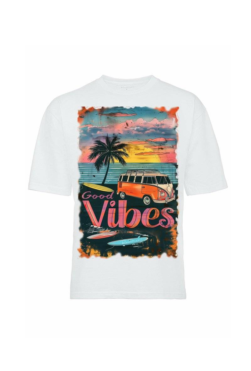 Reichstadt Reichstadt 24RSW057 SURFSIDE-VIBES - Print T-shirt - surfside vibes Jubiläumsangebot
