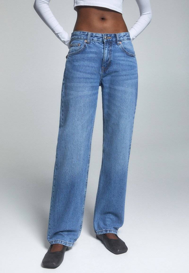 PULL&BEAR PULL&BEAR MID-WAIST - Straight leg jeans - blue denim Heißer Verkauf
