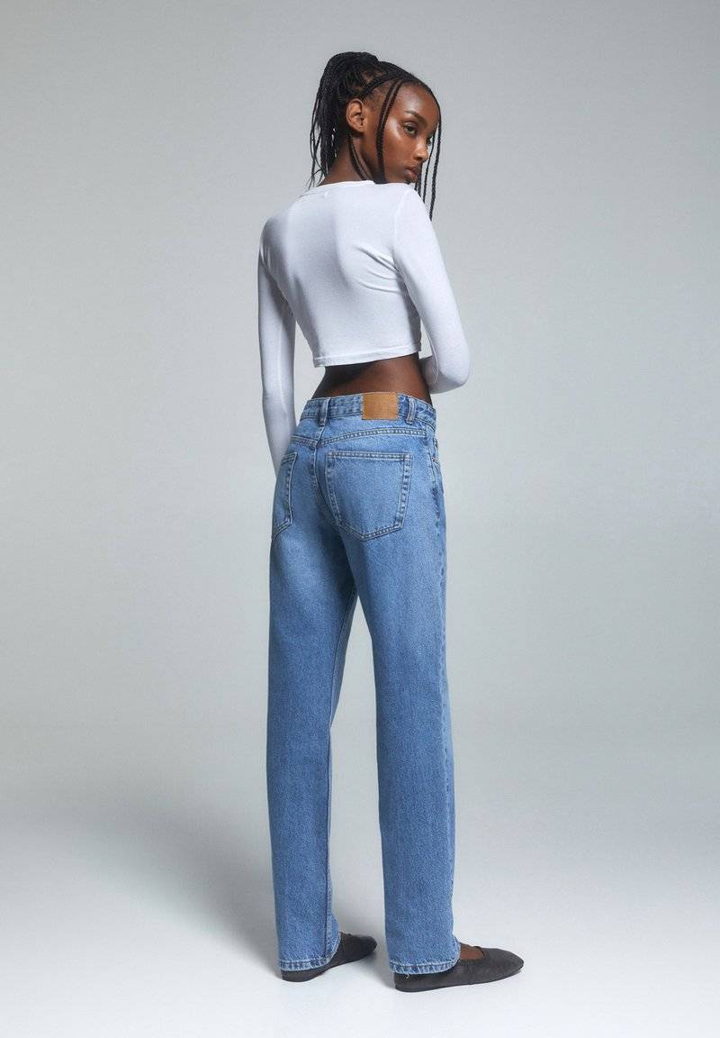 PULL&BEAR PULL&BEAR MID-WAIST - Straight leg jeans - blue denim Heißer Verkauf