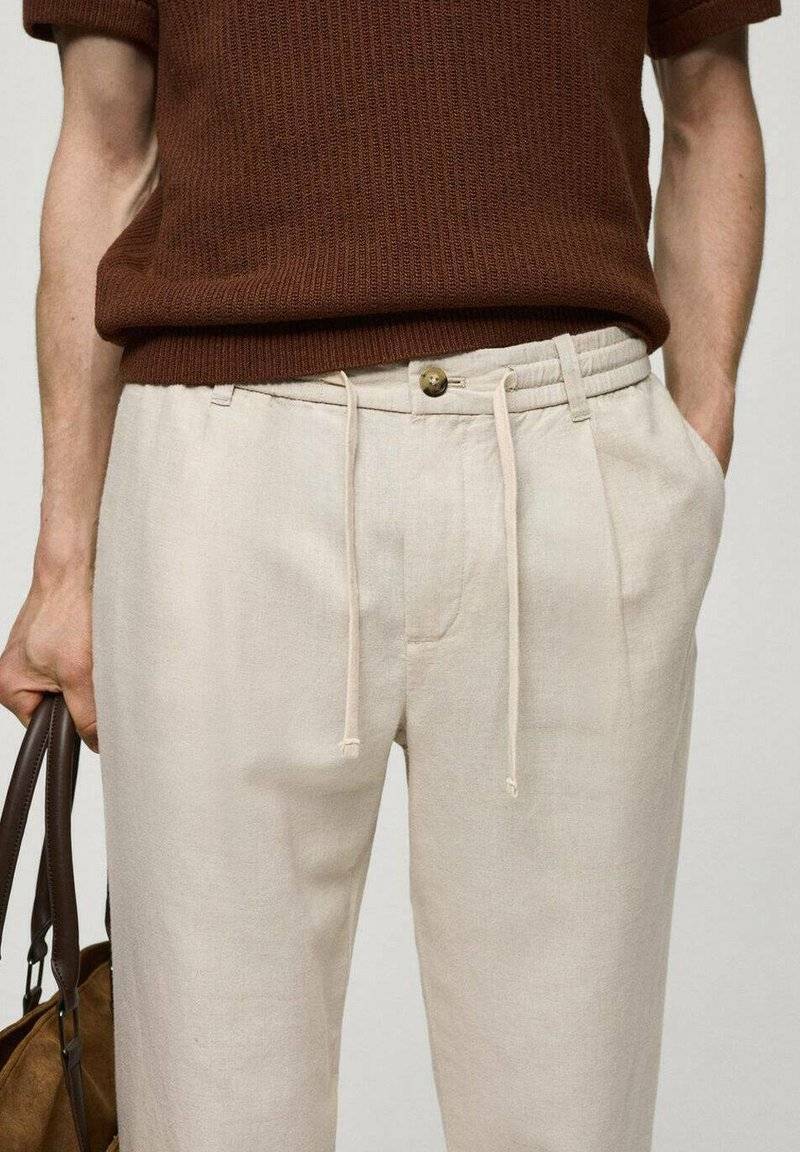 Mango Mango ROMELINO - Trousers - ecru Neuheiten