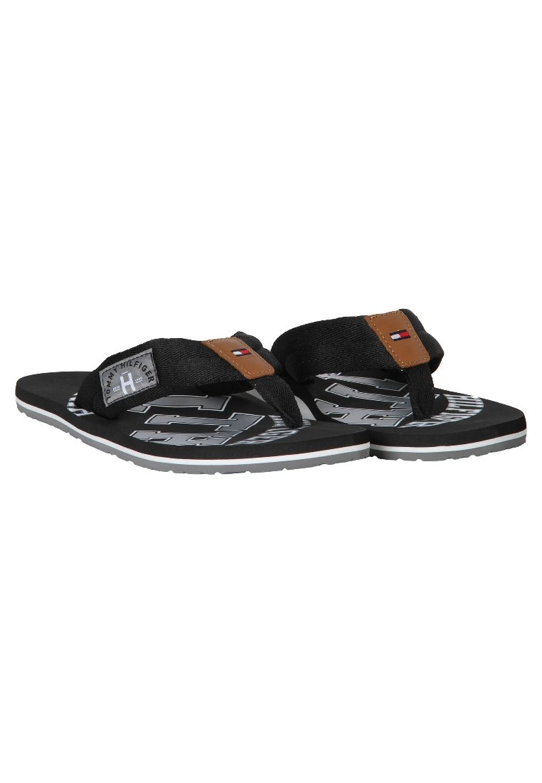 Tommy Hilfiger Tommy Hilfiger HERREN - T-bar sandals - black 50% Rabatt für begrenzte Zeit