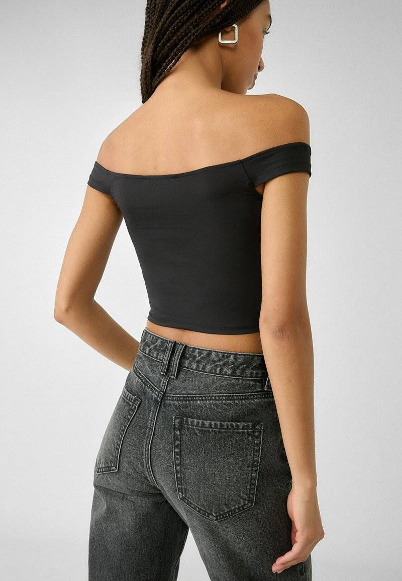 Stradivarius Stradivarius Straight leg jeans - dark grey Black Friday Preise