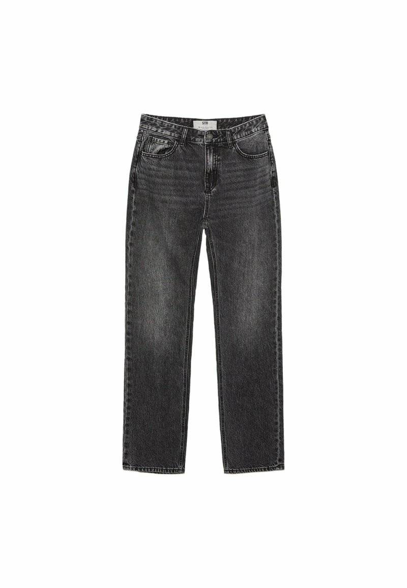 Stradivarius Stradivarius Straight leg jeans - dark grey Black Friday Preise