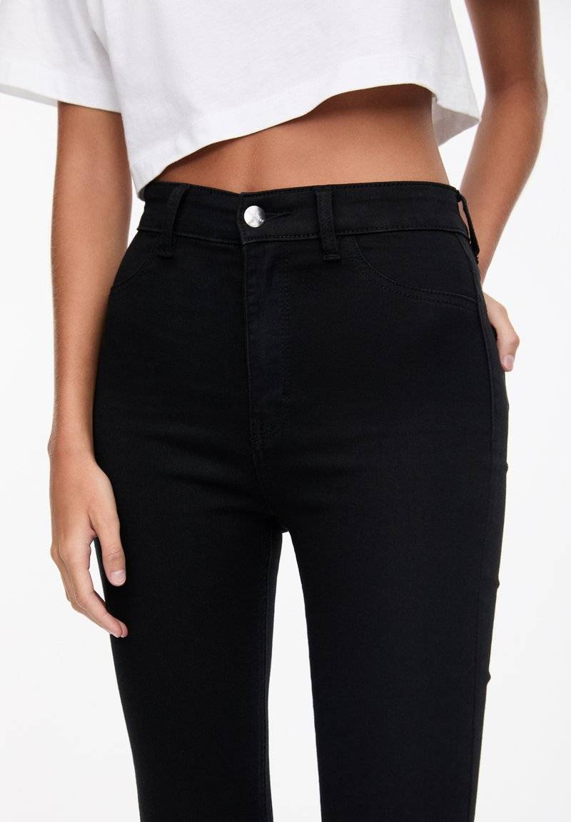 PULL&BEAR PULL&BEAR HIGH WAIST - Jeans Skinny Fit - black 50% Rabatt für begrenzte Zeit