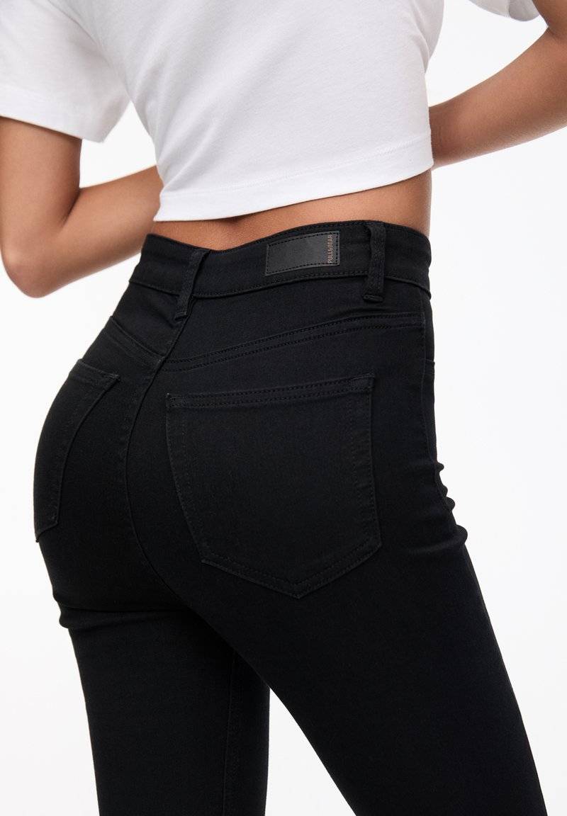 PULL&BEAR PULL&BEAR HIGH WAIST - Jeans Skinny Fit - black 50% Rabatt für begrenzte Zeit