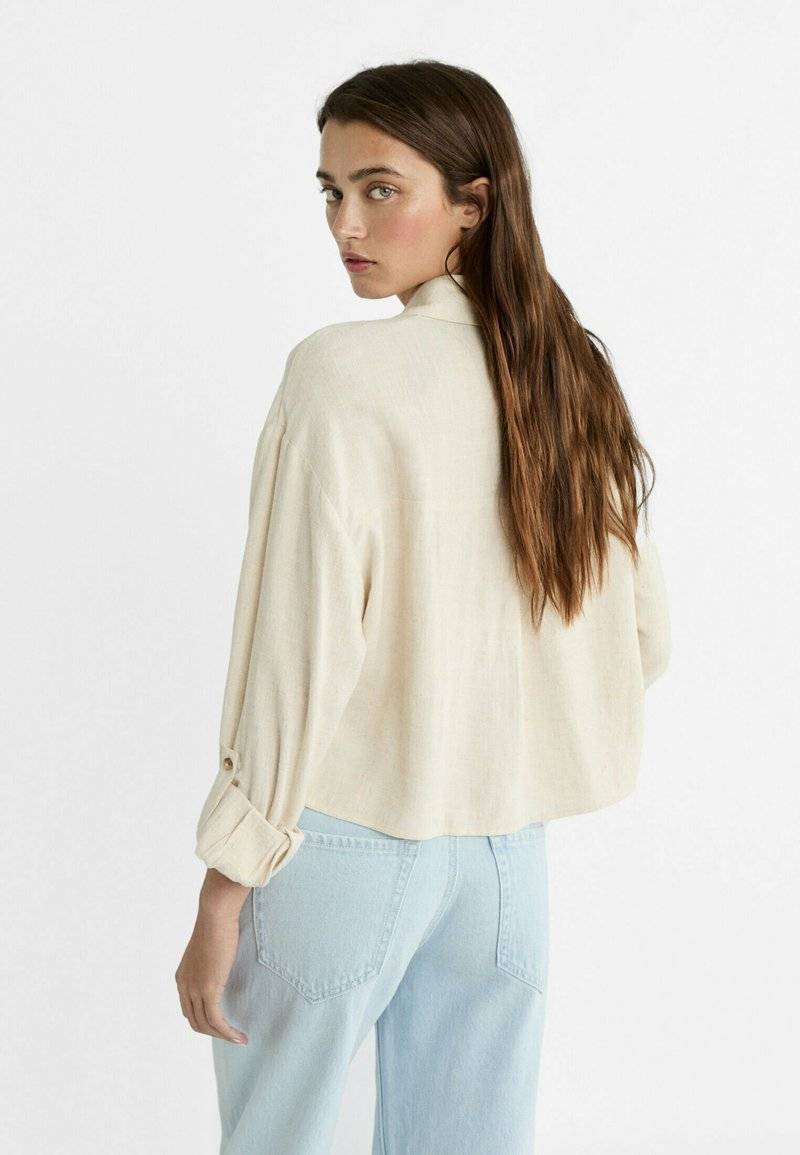 Stradivarius Stradivarius Button-down blouse - stone Outlet