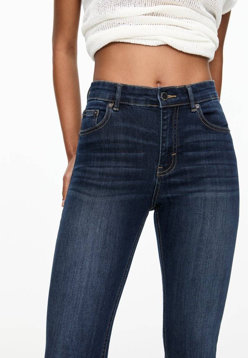 PULL&BEAR PULL&BEAR MID-RISE - Jeans Skinny Fit - dark blue Günstiger Verkauf