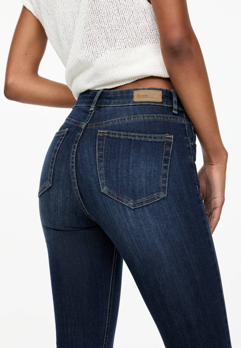 PULL&BEAR PULL&BEAR MID-RISE - Jeans Skinny Fit - dark blue Günstiger Verkauf