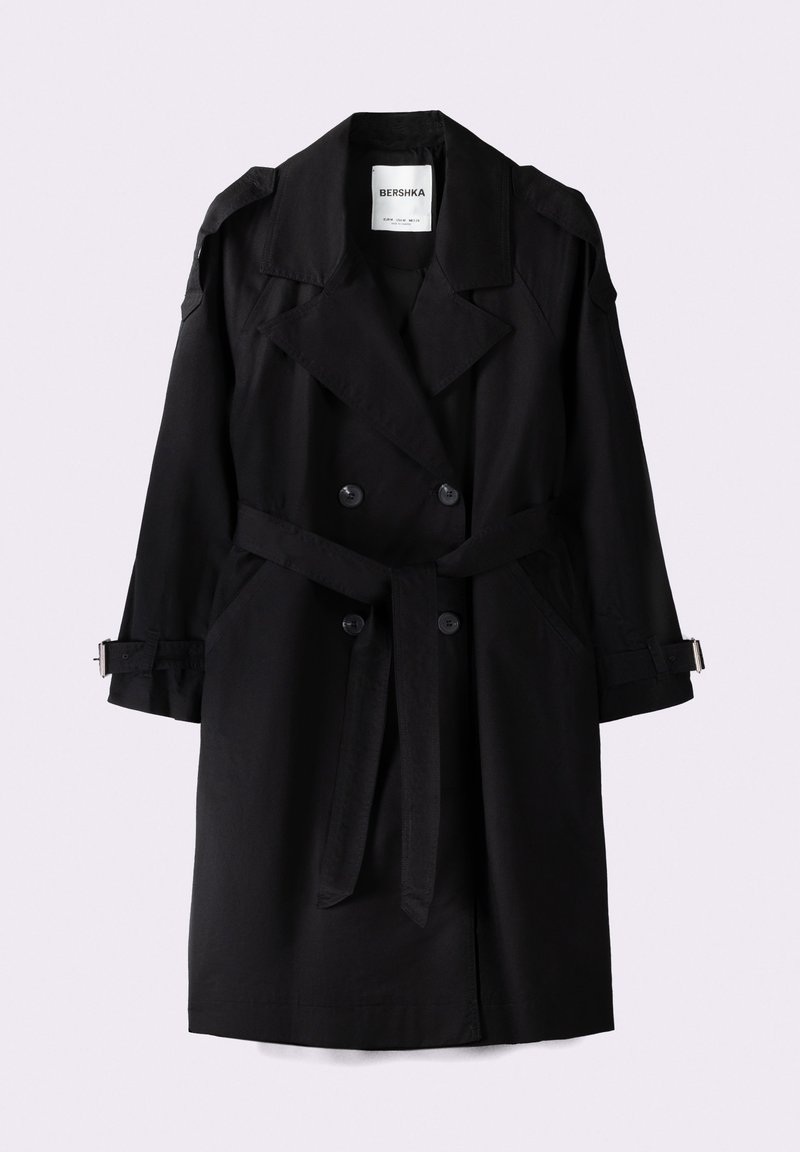 Bershka Bershka Trenchcoat - black Fabrikpreis