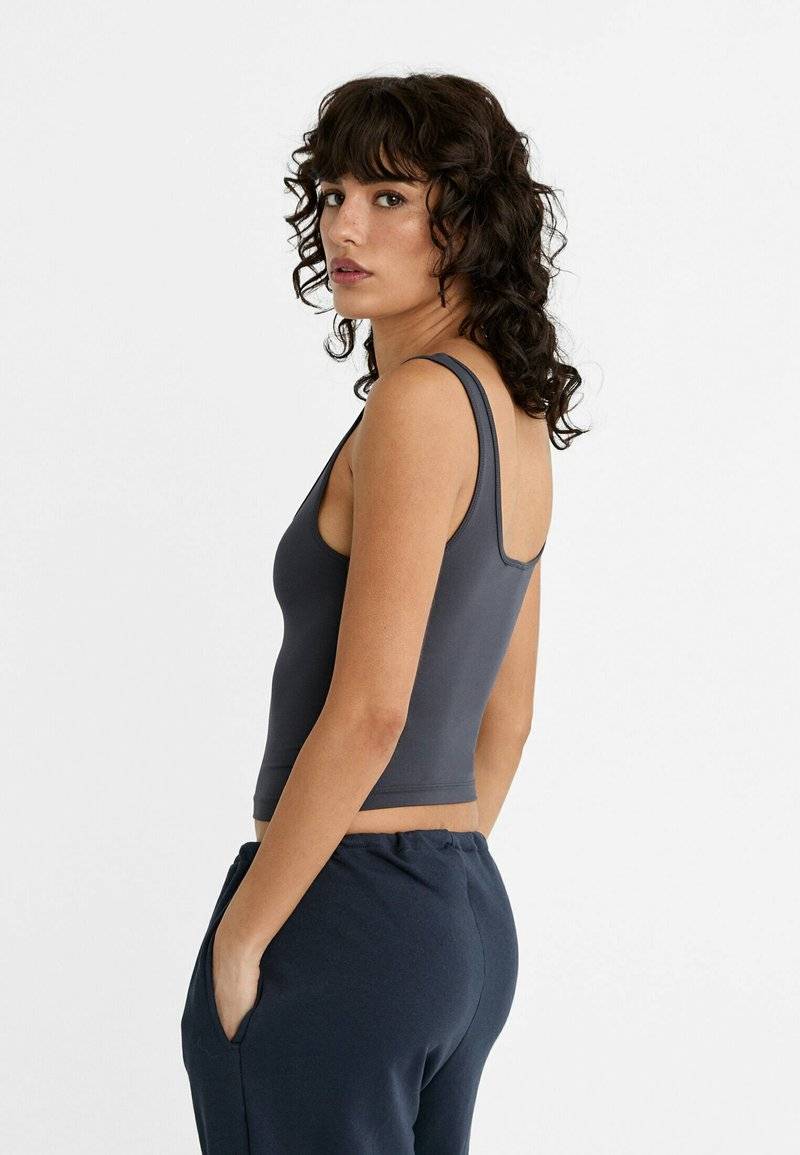 Stradivarius Stradivarius Top - dark blue Sonderangebot