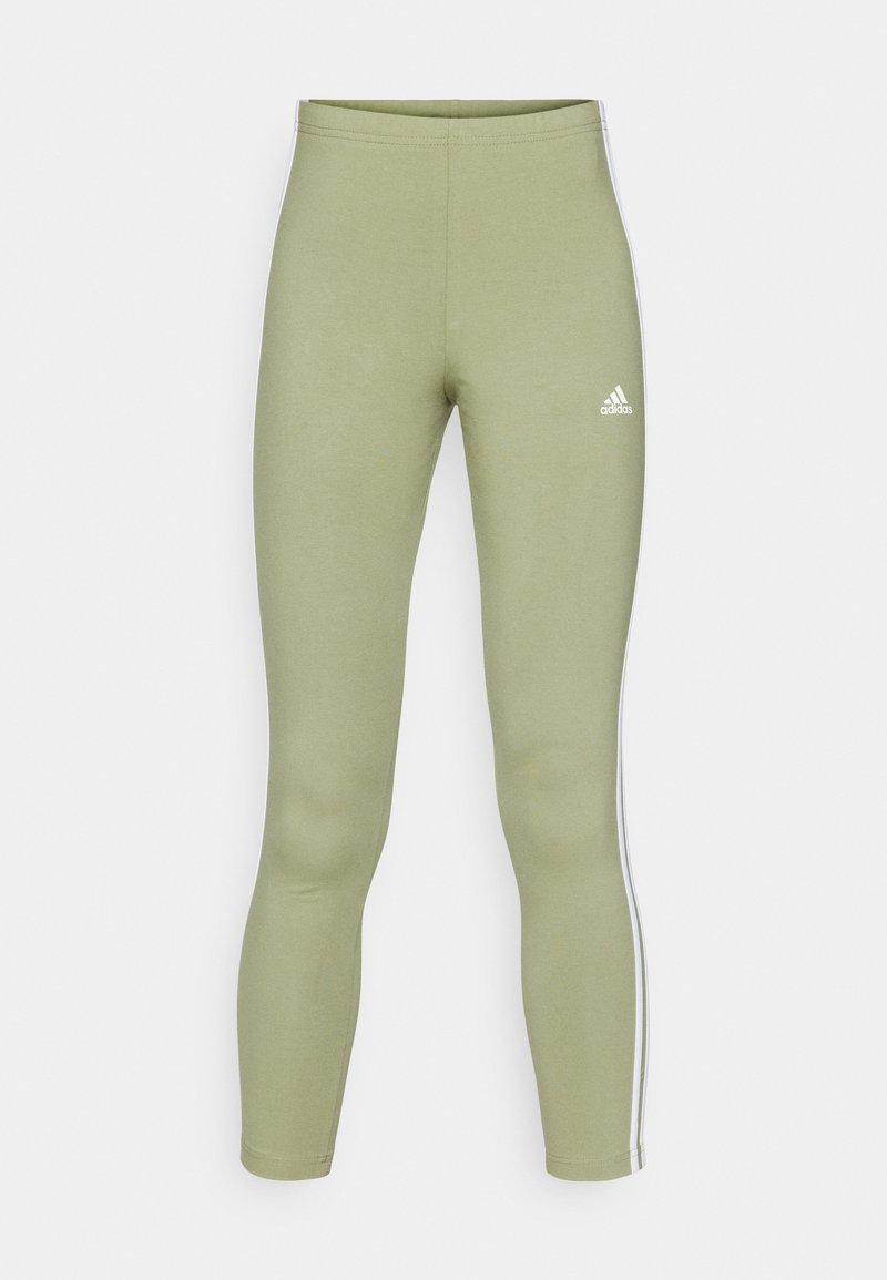 adidas Sportswear adidas Sportswear ESSENTIALS 3 STRIPES HIGH WAISTED - Leggings - tent green Online Outlet