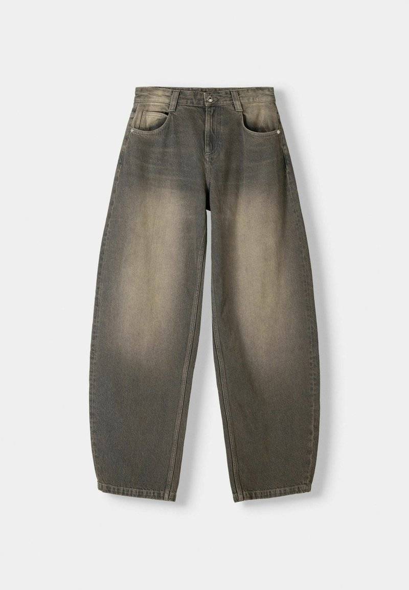 Bershka Bershka BALLOON FIT - Relaxed fit jeans - mottled dark grey Flash Sale