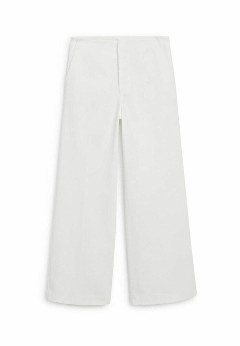 Massimo Dutti Massimo Dutti HIGH-WAIST FLARED - Trousers - white Begrenztes Angebot