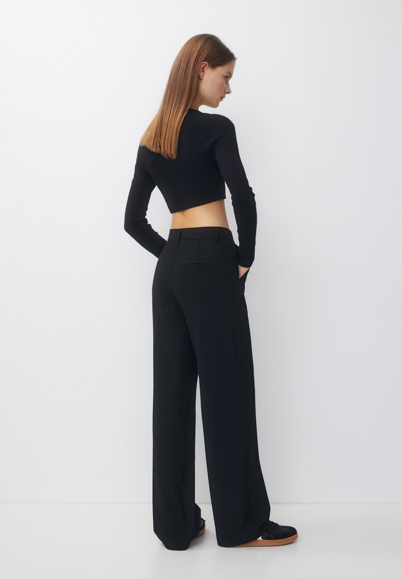 PULL&BEAR PULL&BEAR DARTED SMART - Trousers - black Exklusivangebot