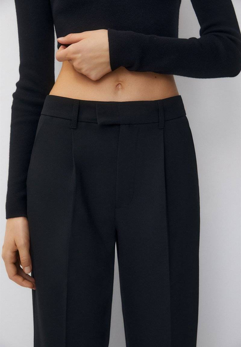 PULL&BEAR PULL&BEAR DARTED SMART - Trousers - black Exklusivangebot