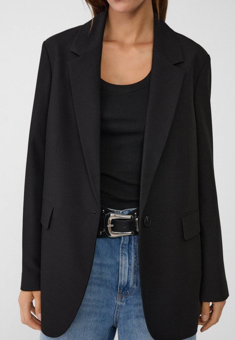 Stradivarius Stradivarius REGULAR FIT - Short coat - black Top Angebot