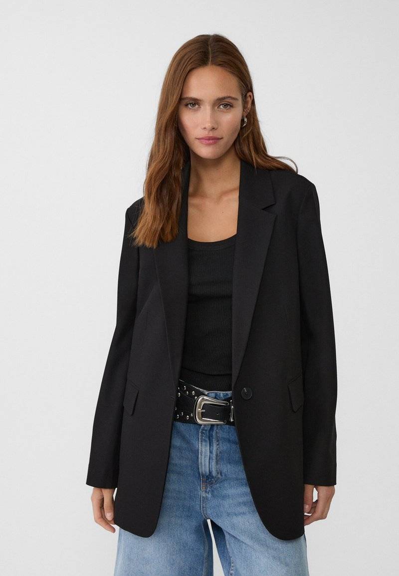 Stradivarius Stradivarius REGULAR FIT - Short coat - black Top Angebot