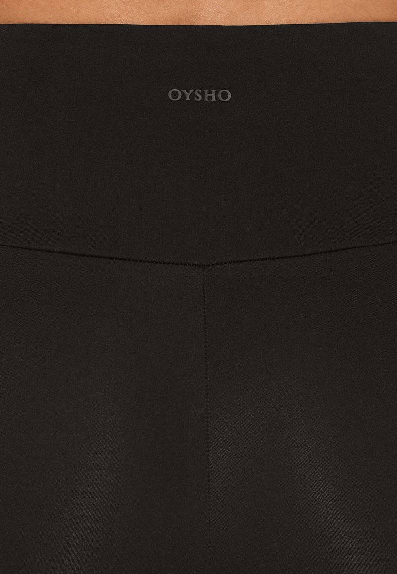 OYSHO OYSHO COMFORTLUX HIGH-RISE BIKER 20cm - Leggings - black Sonderangebot der Fabrik