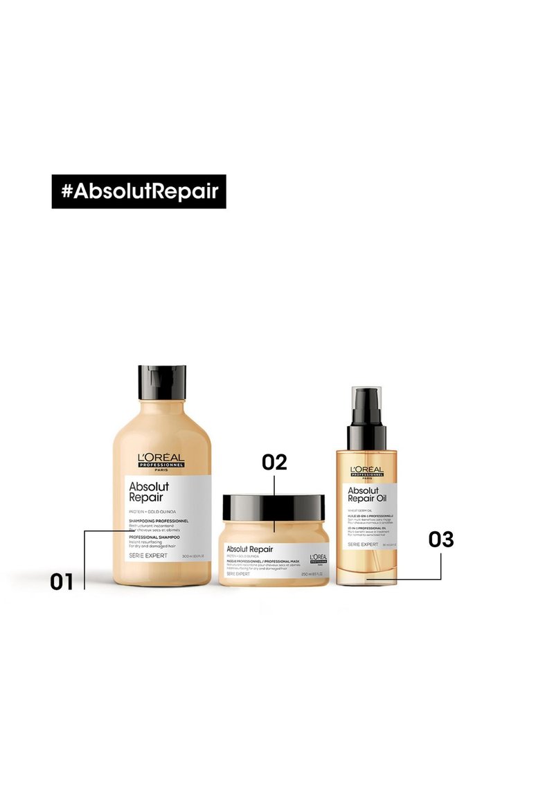 L'OREAL PROFESSIONNEL L'OREAL PROFESSIONNEL ABSOLUT REPAIR SHAMPOO FOR DRY & DAMAGED HAIR - Shampoo 50% Rabatt mit kostenlosem Versand