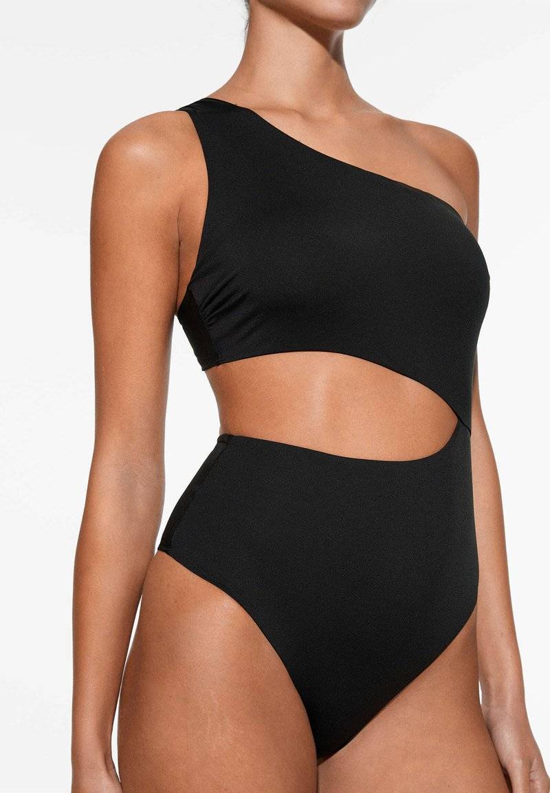 OYSHO OYSHO ASYMMETRIC - Swimsuit - black Neuheiten