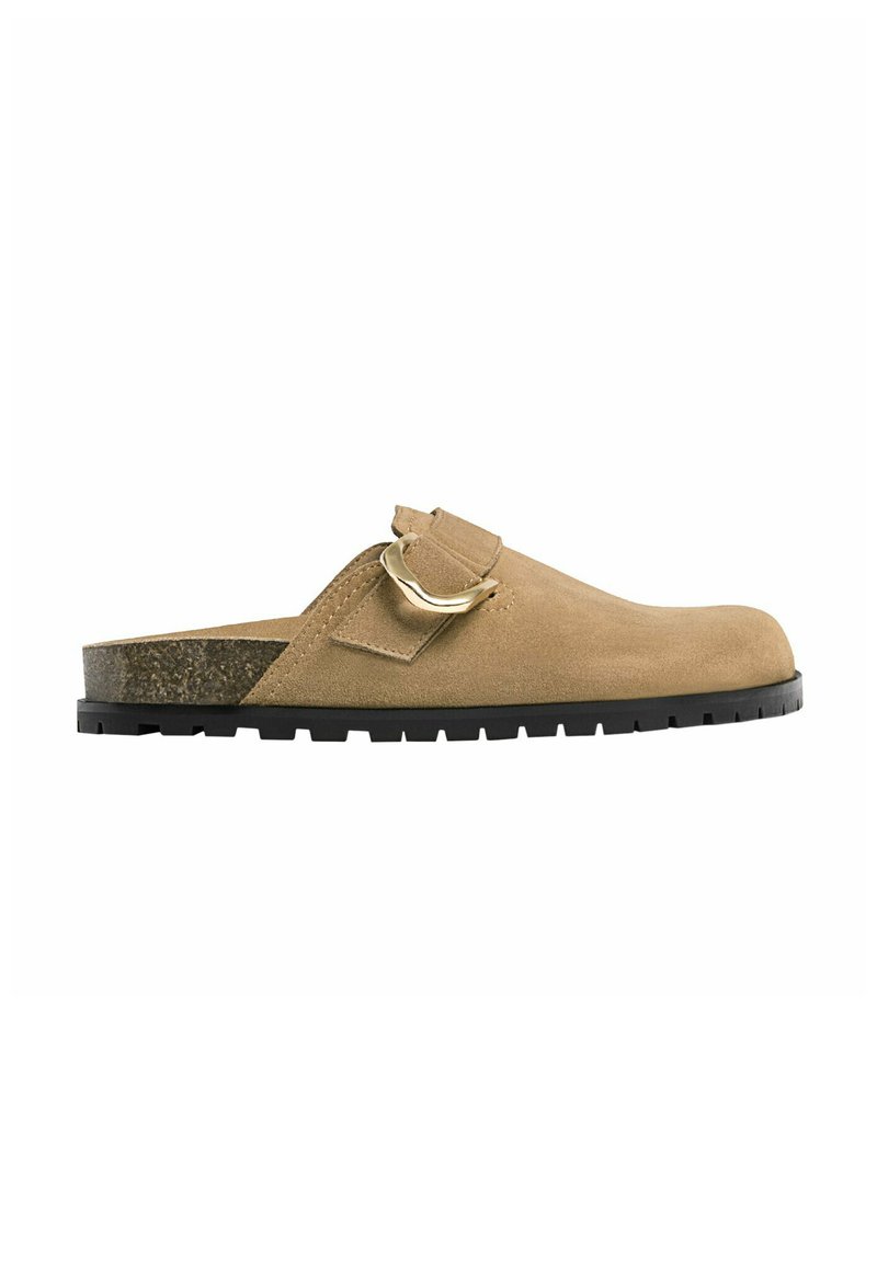 Stradivarius Stradivarius WITH BUCKLE DETAILS - Clogs - beige Begrenzte Freigabe