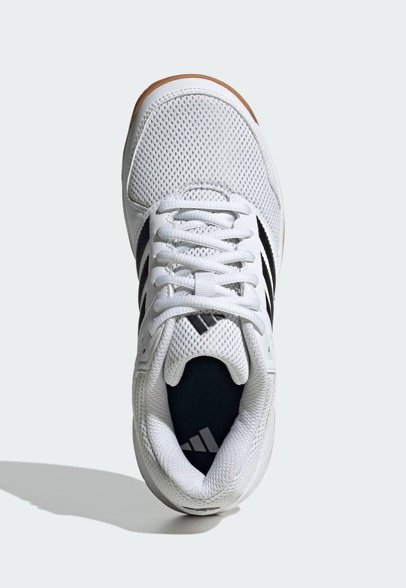 adidas Performance adidas Performance SPEEDCOURT INDOOR KIDS - Stability running shoes - cloud white core black gum Bis zu 50% Rabatt