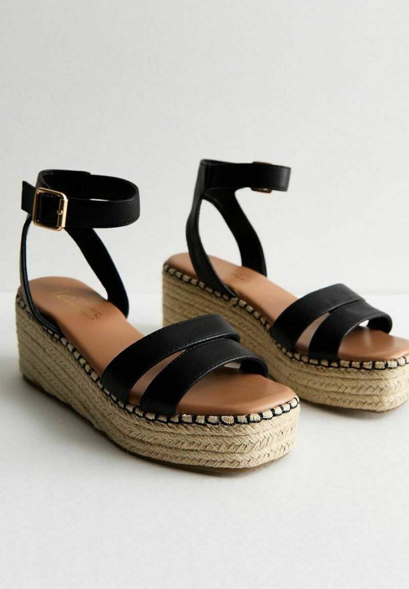 New Look New Look Espadrilles - black Riesige Rabatte