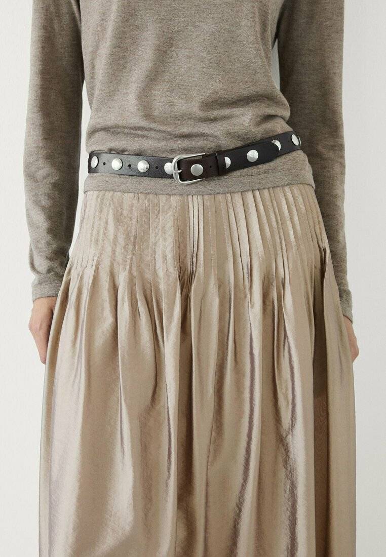 Massimo Dutti Massimo Dutti Pleated skirt - beige Großer Ausverkauf