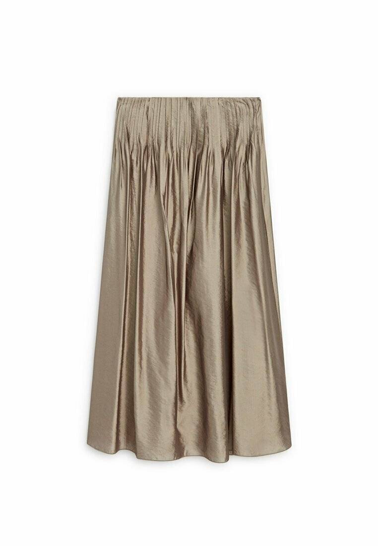 Massimo Dutti Massimo Dutti Pleated skirt - beige Großer Ausverkauf